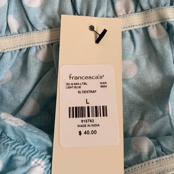 NWT/ FRANCESCA’S Everly Polka Dot Babydoll Tank Top - Picture 4 of 6